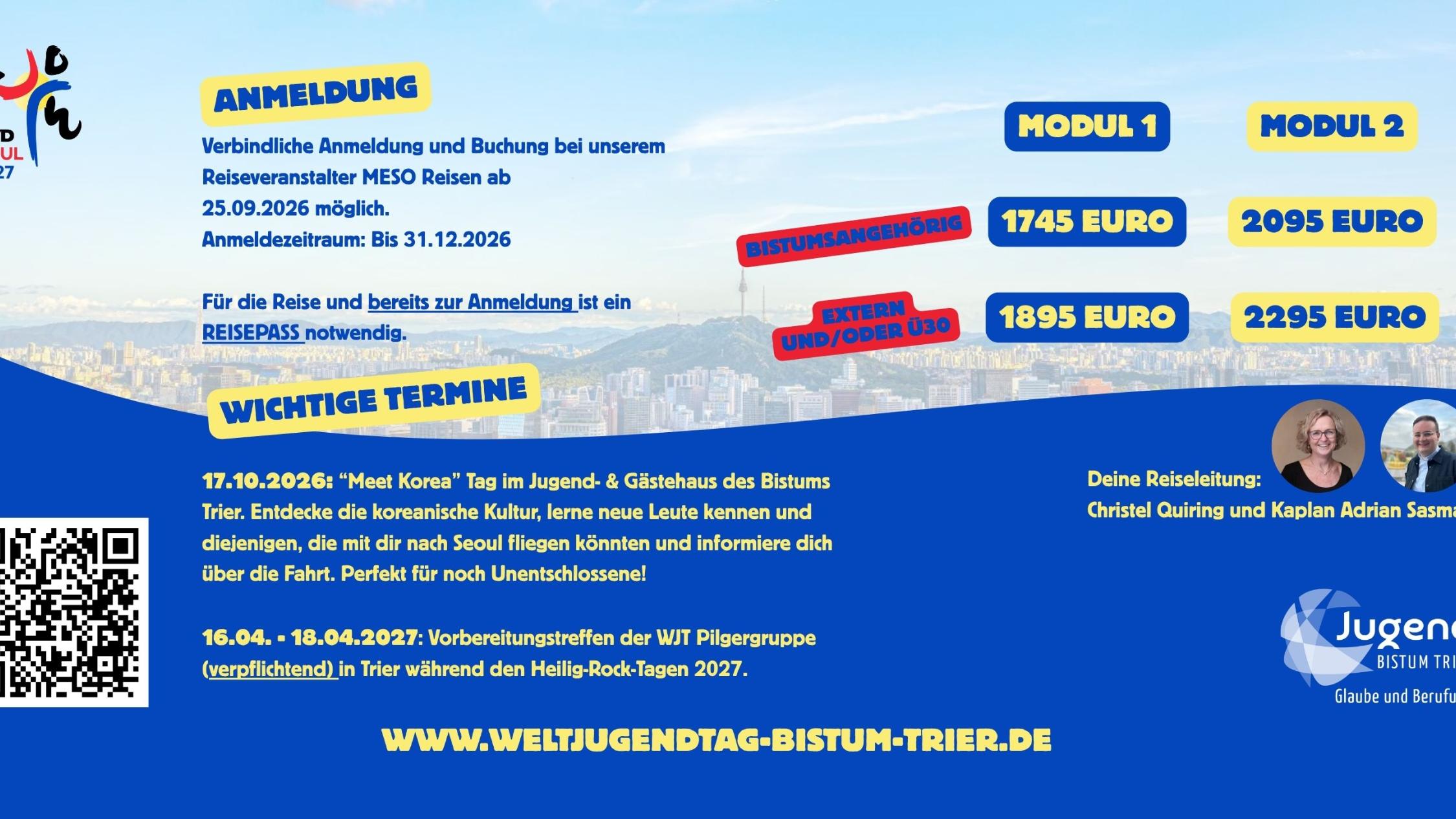Plakat zum Weltjugendtag Seoul 2027