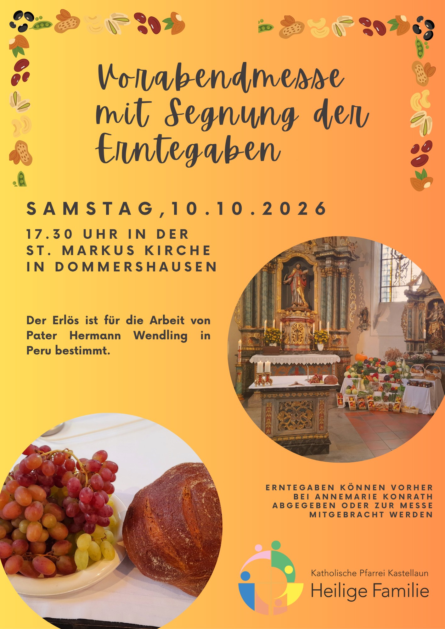 Einladung zur Erntedankmessse