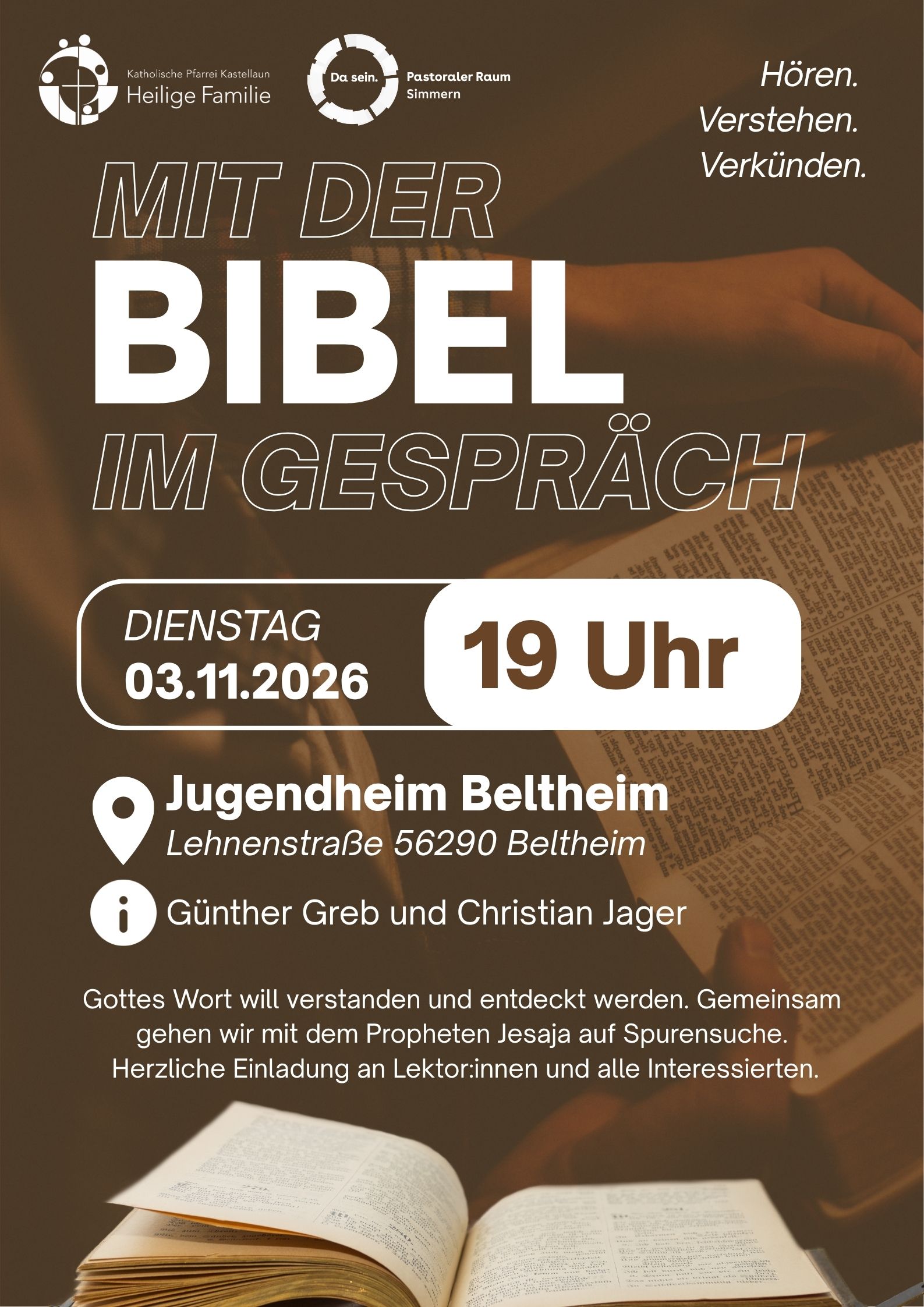Brown & White Modern Bible Study Poster (2)