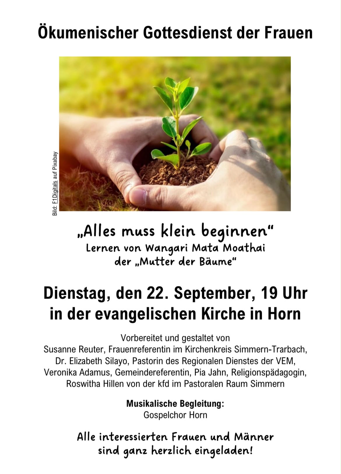 Einladung zum Ökumenischen Frauengottesdienst