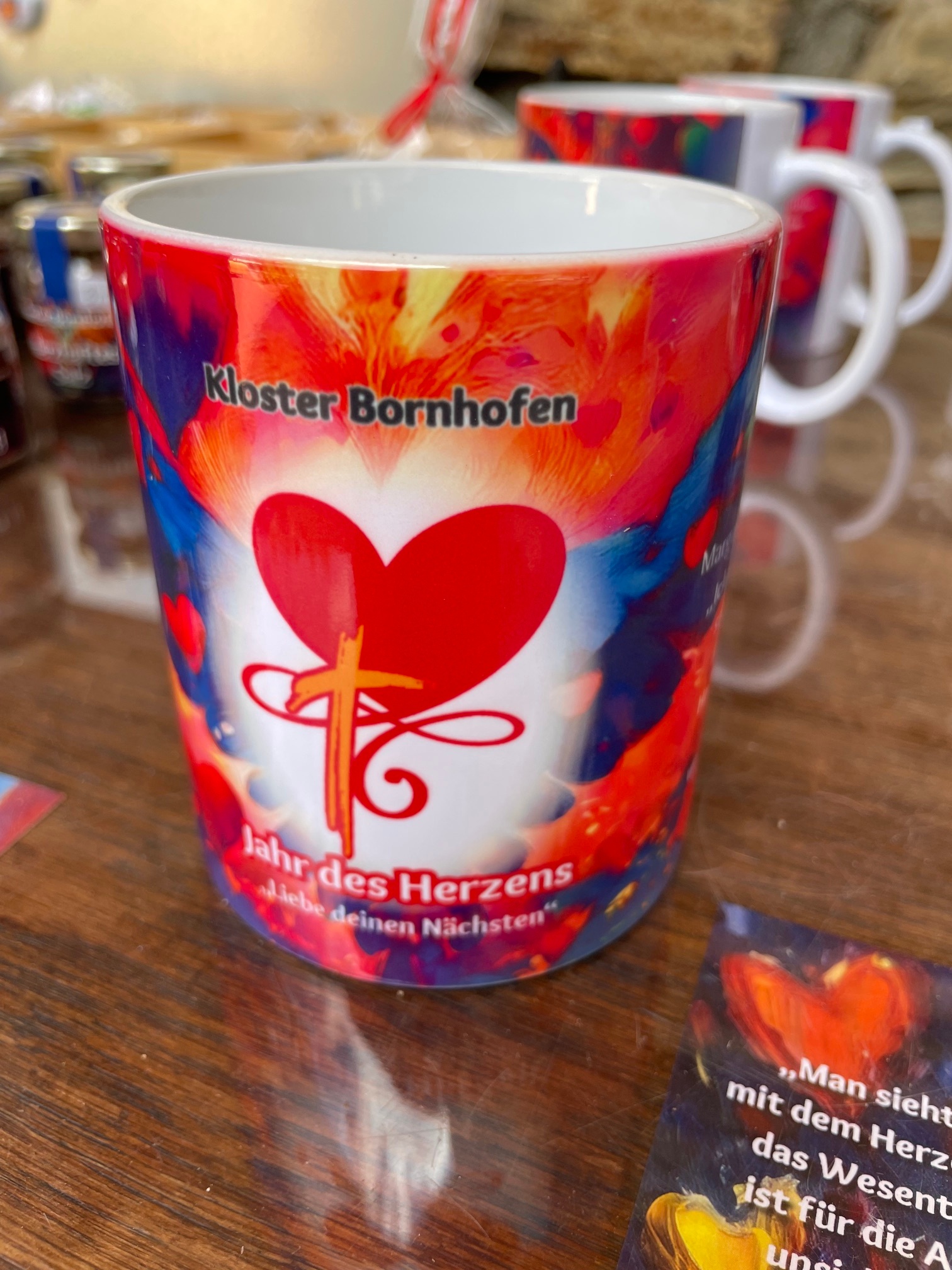 Becher mit Herz und Bibelzitat